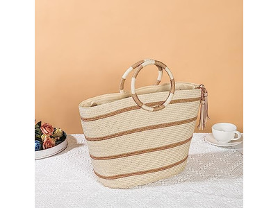 Afrikanische Strohtasche Mädchen Handtasche Hängende Damen Taschen Leder Mittel Marokko Einheimisch