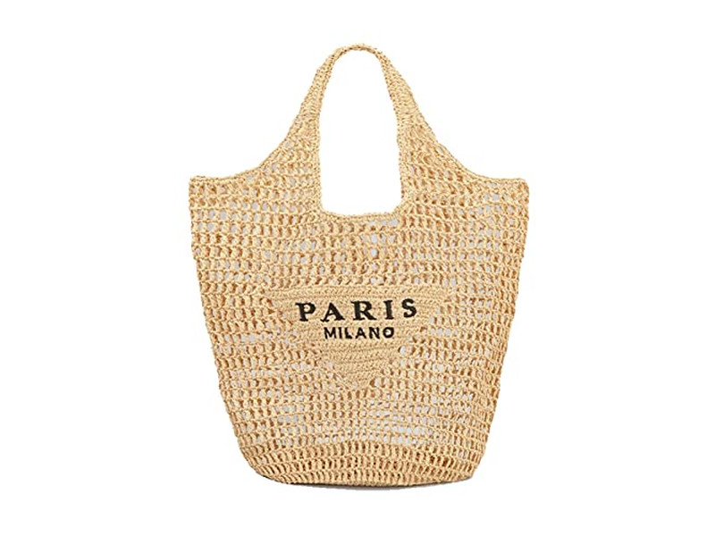 Strandtasche Strohhalme Gras Maßgefertigte Strohtaschen Elegante Boho-Griff-Tragetasche