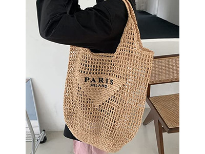 Strandtasche Strohhalme Gras Maßgefertigte Strohtaschen Elegante Boho-Griff-Tragetasche