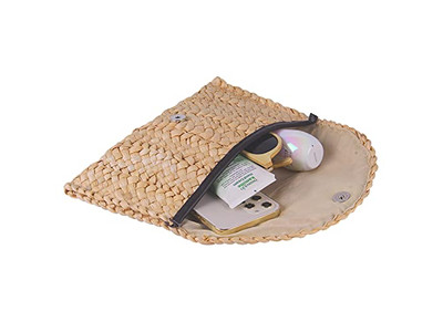 Große Strohtaschen Tasche Aus Grauem Seilnetz Damen Reis Kleine Kette Strand Beste Flechtung