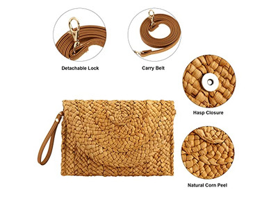 Maßgefertigte Strohhandtaschen Mode-Box-Tasche Handtasche Natürlich Koreanisch Tragetasche Mini Ethnisch