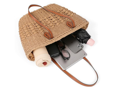 Dramatische Strohtasche Chop Bagging Böhmischer Designer Kinder Boho Groß 2er-Pack Handtasche