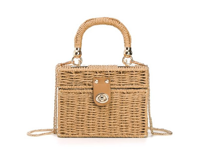 Fancy Strohtaschen Moderne Tasche PP Große Tragetasche Kenia Mini Handtasche Muscheln Damen