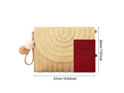 Feiertags Strohtaschen Klassisch Marokko Neue Tasche 2023 Metallic Makramee Plastik