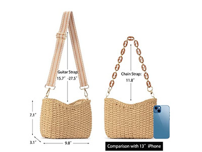 Mini Strohtasche Damen Übergroß Papier Kinder Runde Handtasche Klein Und Perlen Schmetterling