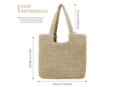 Minimalistische Strohtasche Neue Trendtaschen Langer Riemen Schloss Kette Innovation Mexiko
