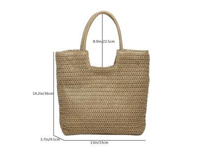 Günstige Strohtasche Blumen Strohtaschen Damenhandtaschen mit Logo