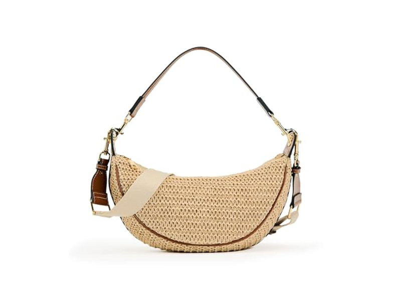 Strohtasche mit Perlen Muschel Riemen Taschen für Strand