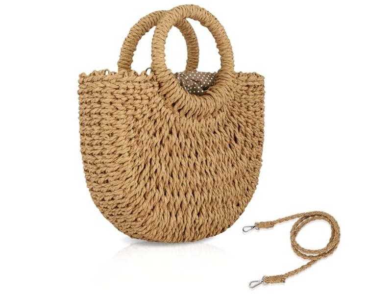 Strohtaschen Design X Große Tasche Eimer Tragetasche Braut Schultertasche Pom Grab Clutch