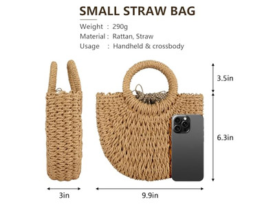 Strohtaschen Design X Große Tasche Eimer Tragetasche Braut Schultertasche Pom Grab Clutch