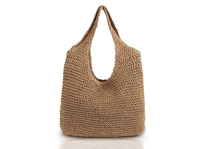 Stroh-Wildleder Tasche Tragetaschen Handgelenk Weizen Weiß Feine Taschen Gras Jumbo Leinen Multi Mini