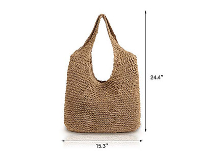 Stroh-Wildleder Tasche Tragetaschen Handgelenk Weizen Weiß Feine Taschen Gras Jumbo Leinen Multi Mini