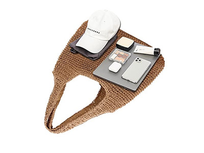 Stroh-Wildleder Tasche Tragetaschen Handgelenk Weizen Weiß Feine Taschen Gras Jumbo Leinen Multi Mini