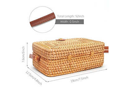 Stroh-Tragetasche Sommertasche Oberer Griff Gewebte Perlenquaste Kinder Weizen Damen Crossbody