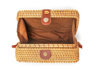 Stroh-Tragetasche Sommertasche Oberer Griff Gewebte Perlenquaste Kinder Weizen Damen Crossbody