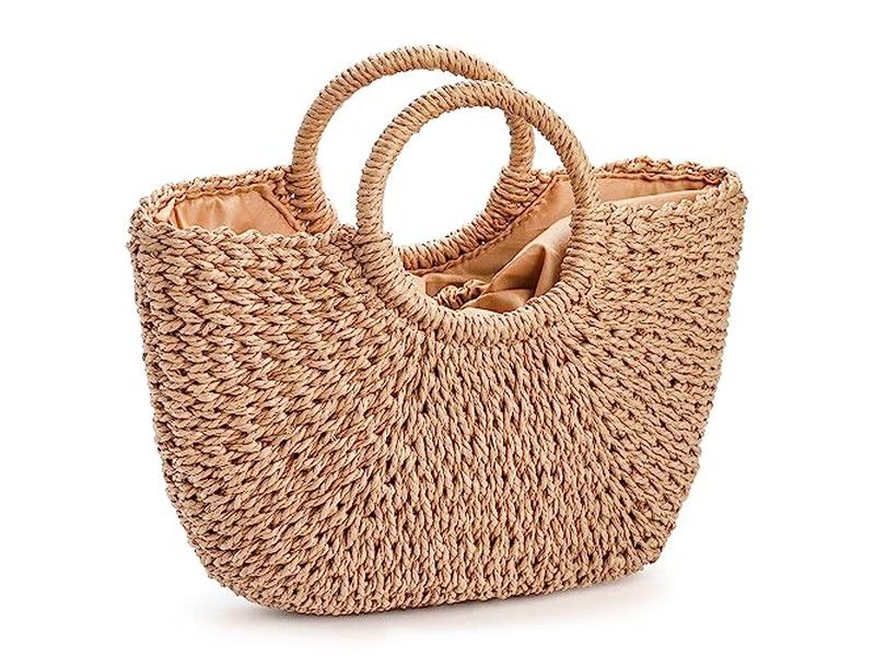 Sommer Strohtasche 2023 Ausgefallene Handtaschen Halbkreis Damen Neu Großhändler
