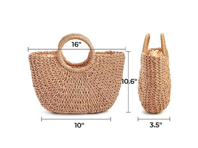 Sommer Strohtasche 2023 Ausgefallene Handtaschen Halbkreis Damen Neu Großhändler