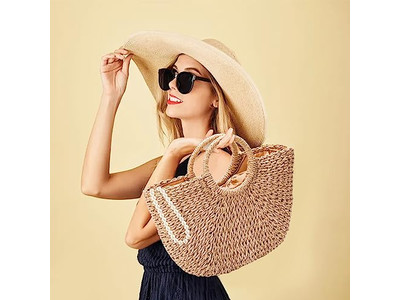 Sommer Strohtasche 2023 Ausgefallene Handtaschen Halbkreis Damen Neu Großhändler