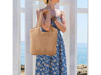 Sommer-Strohtasche Groß Zum Kaufen Mit Schleife Und Trockennetz Rotes Meer Kinder Lippenstift Set Box Handtasche Matte