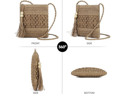 Wochenende Strohtaschen Damen Clutch Damen Handtasche Mode Dekor Tasche